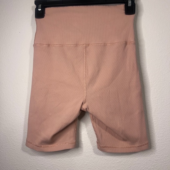 aerie Ribbed High-Waist Bike Shorts — Dusty Mauve - Picture 3 of 4